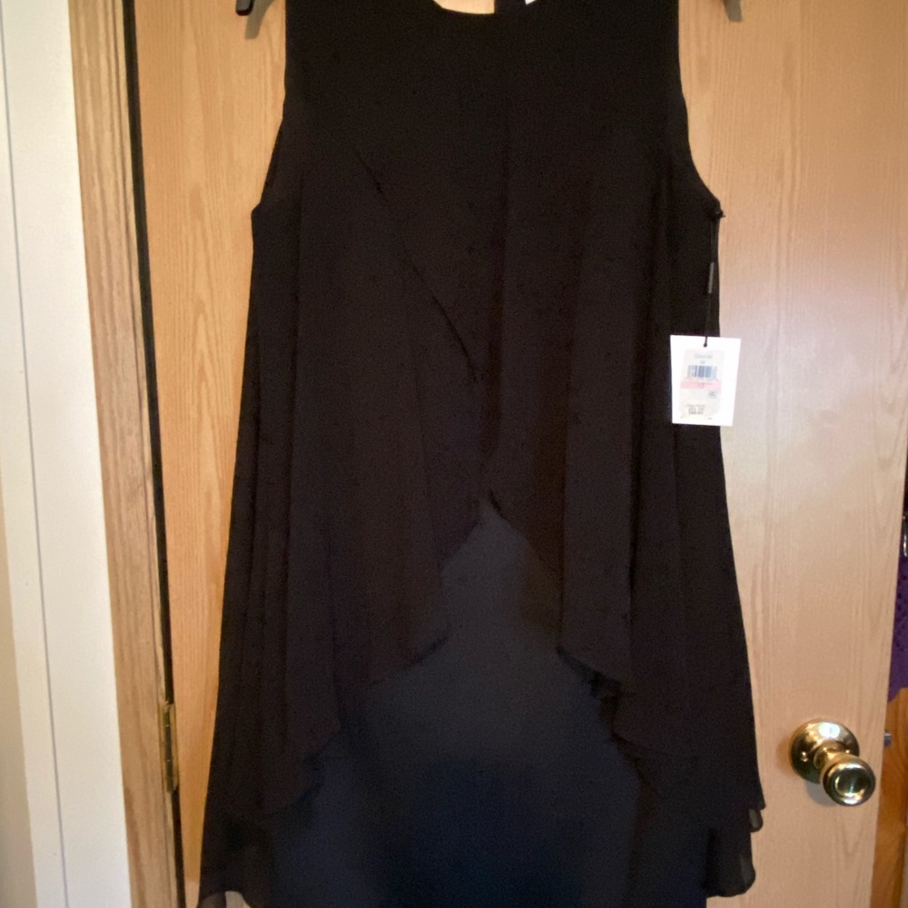 Calvin Klein Black High Low Dress